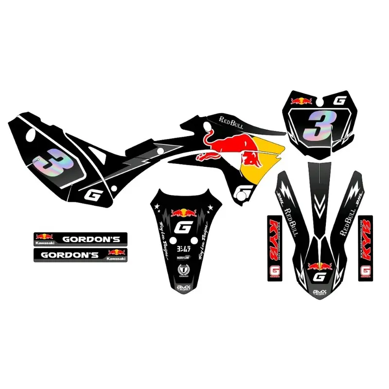 Decal Custome Crf 150l Red bull klx dtx bf klx 230 gordon dll 1