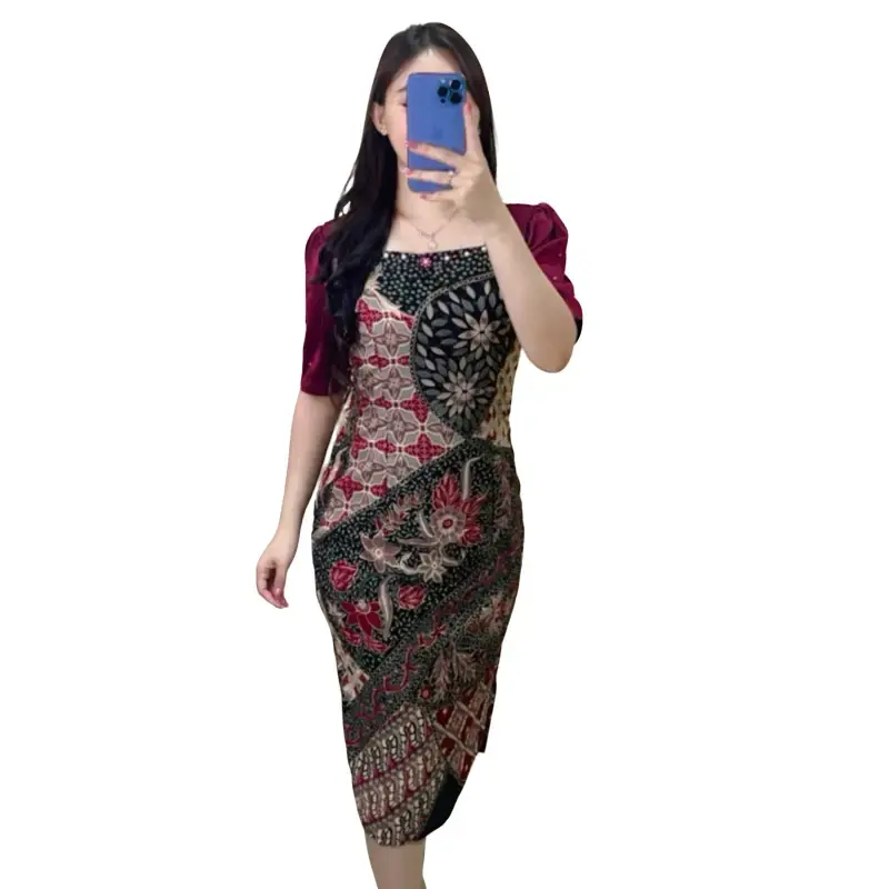 Dress Batik Lidya / Dress  Wanita  Mewah/ Dress  Kondangan dan  Natal bisa di pakai  Remaja dan dewasa Pesta