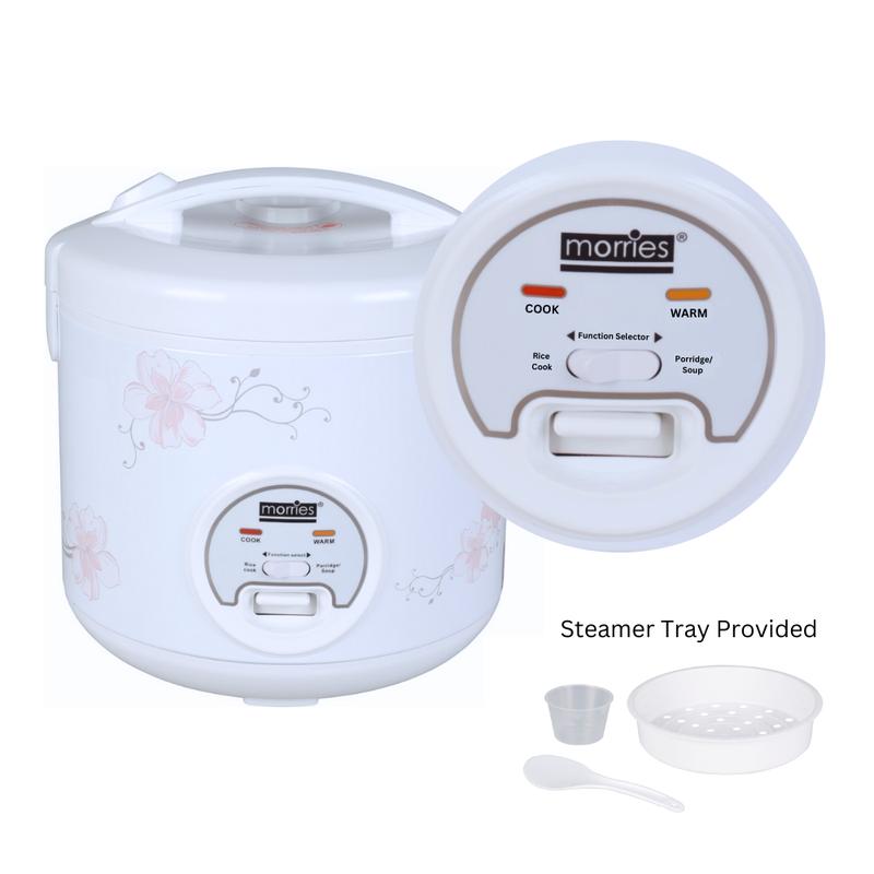 Morries 1.2L Non-Stick Rice Cooker Attached Cover 4-in-1 Cook Rice Porridge Soup Keep Warm MSRC128R4 EU 1