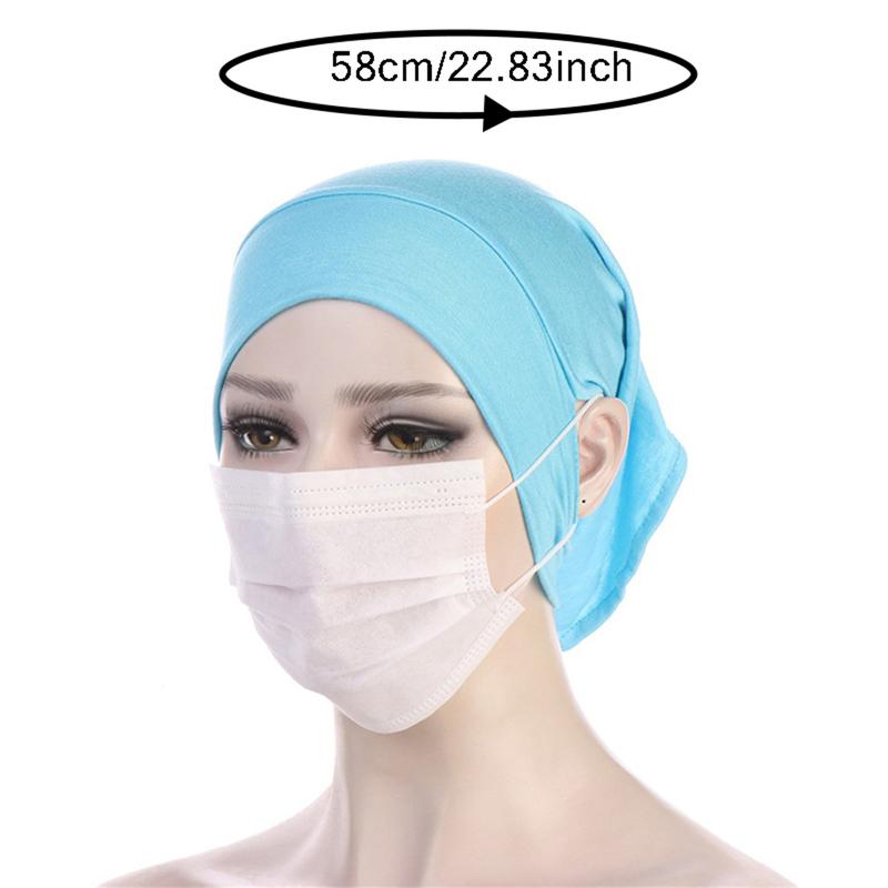 Product Introduction of Mũ Turban cho phụ nữ, có thể co giãn, Mũ trùm đầu bên trong, có xỏ lỗ tai, không bao gồm mặt nạ 22