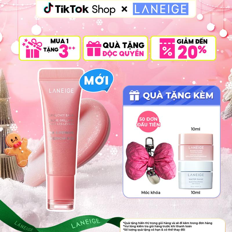 MỚI Son dưỡng môi LANEIGE Lip Glowy Balm Pink Supernova 10g