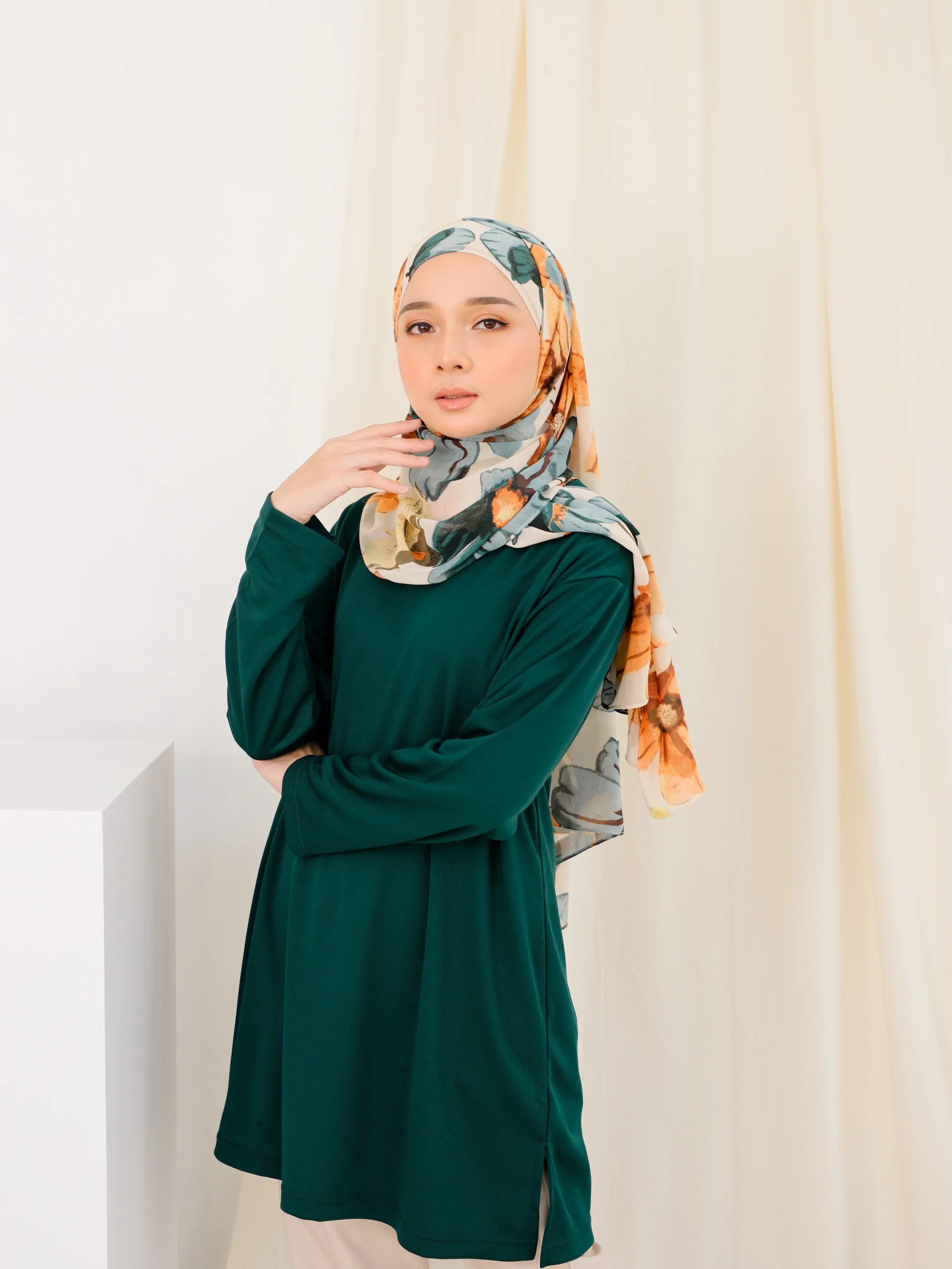 Joyah Premium Muslimah/XS-XL Baju Sukan Muslimah/Plain Jersey/Microfiber Eyelet