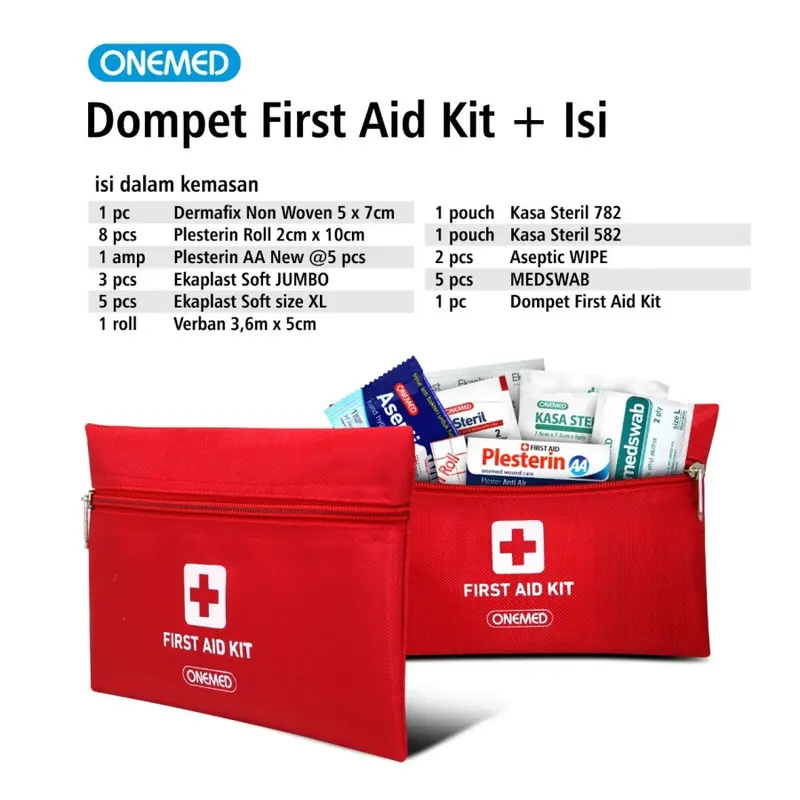Kotak P3k Putih Lengkap isi 1 set Perlengkapan Alat Medis Pertolongan Pertama Tempat Obat 4