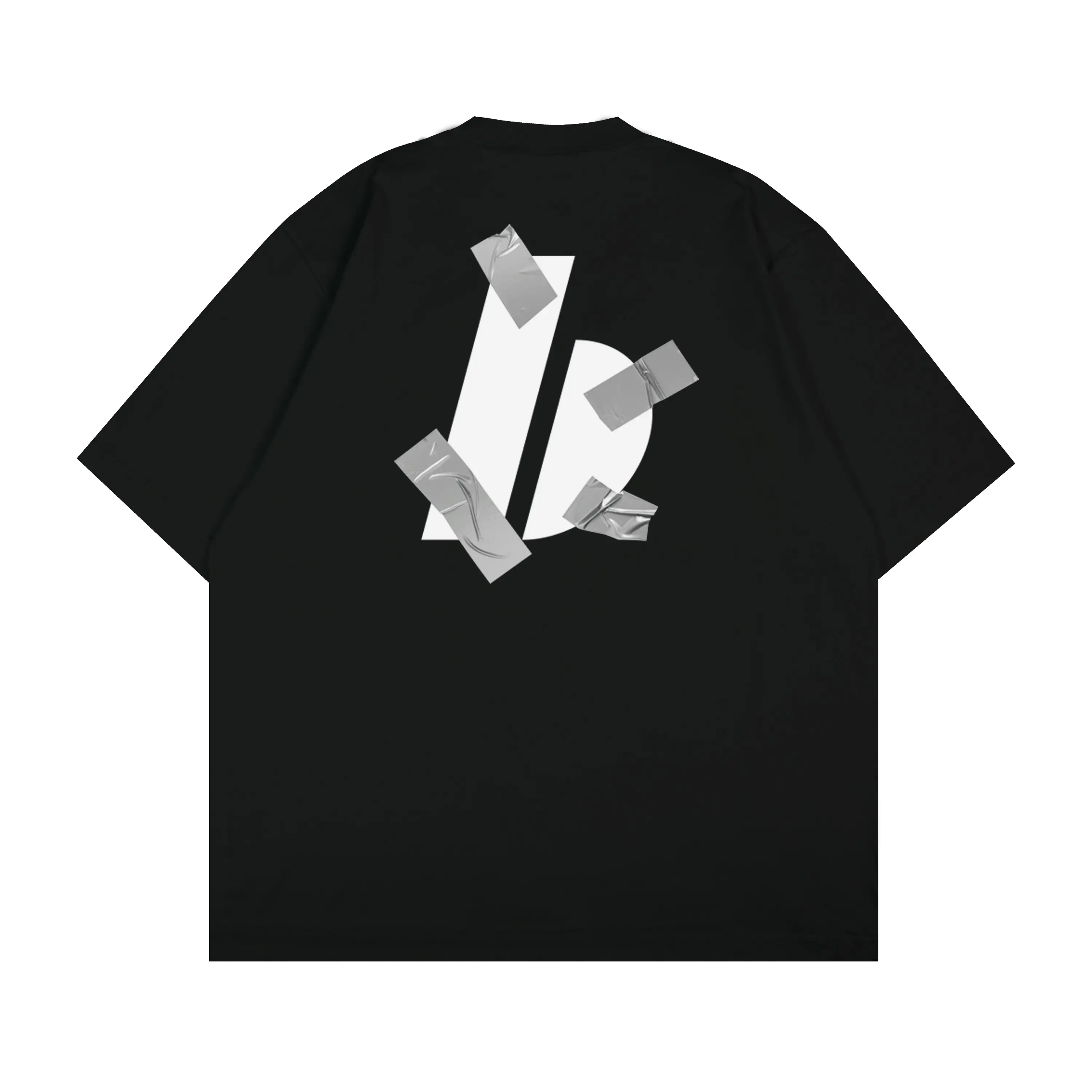 BENIDSON Oversized T-shirt Stick Logo Hitam Kaos