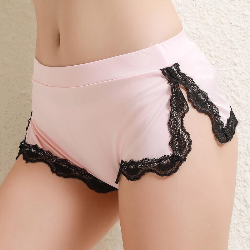 Product Introduction of New Women Split Lace Hem Yoga Sports Casual  Underpants Home Shorts 12