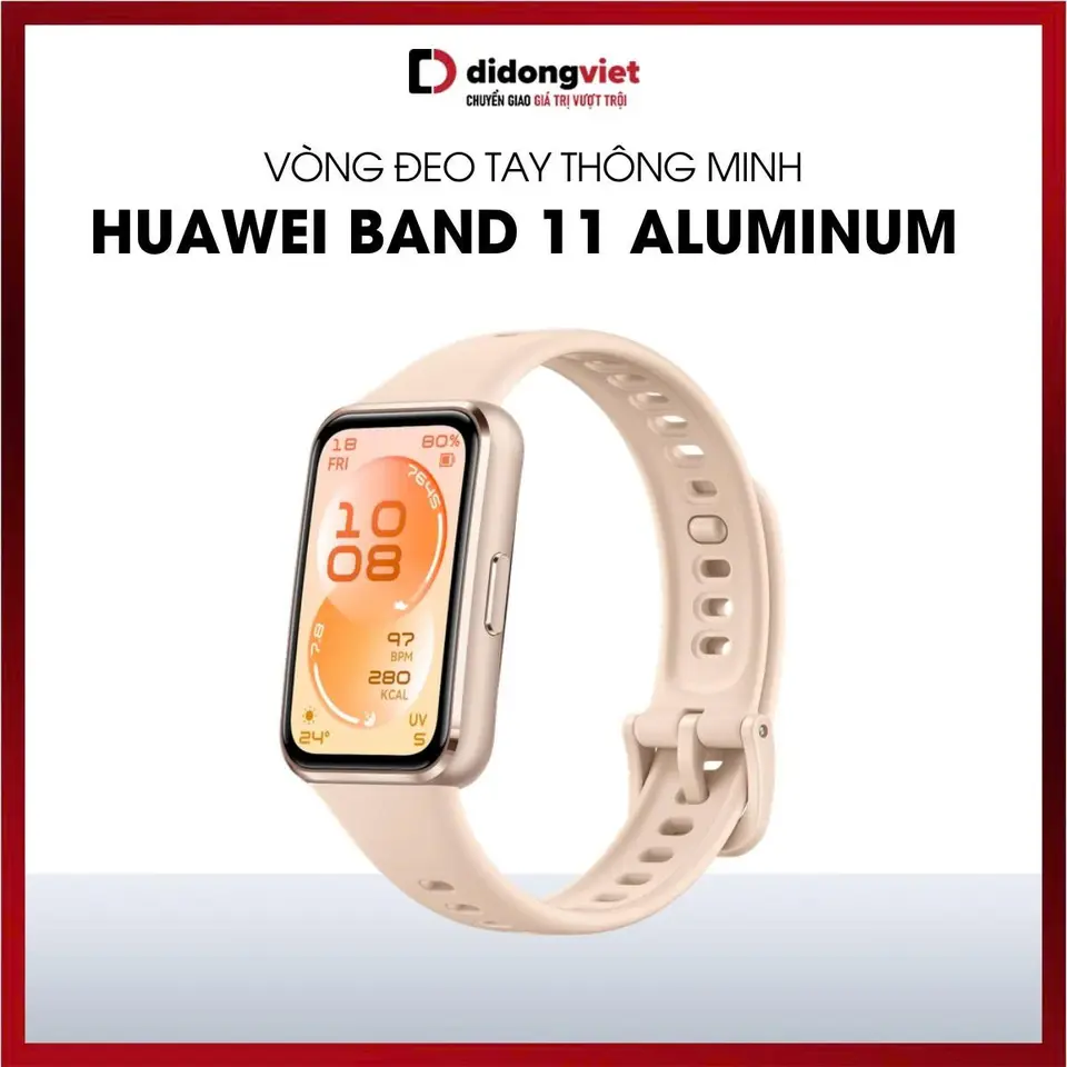 VÒNG ĐEO TAY THÔNG MINH HUAWEI BAND 11 ALUMINUM - Hơn 100 chế độ luyện tập, tối ưu hiệu suất - Pin bền bỉ, kháng nước 5ATM