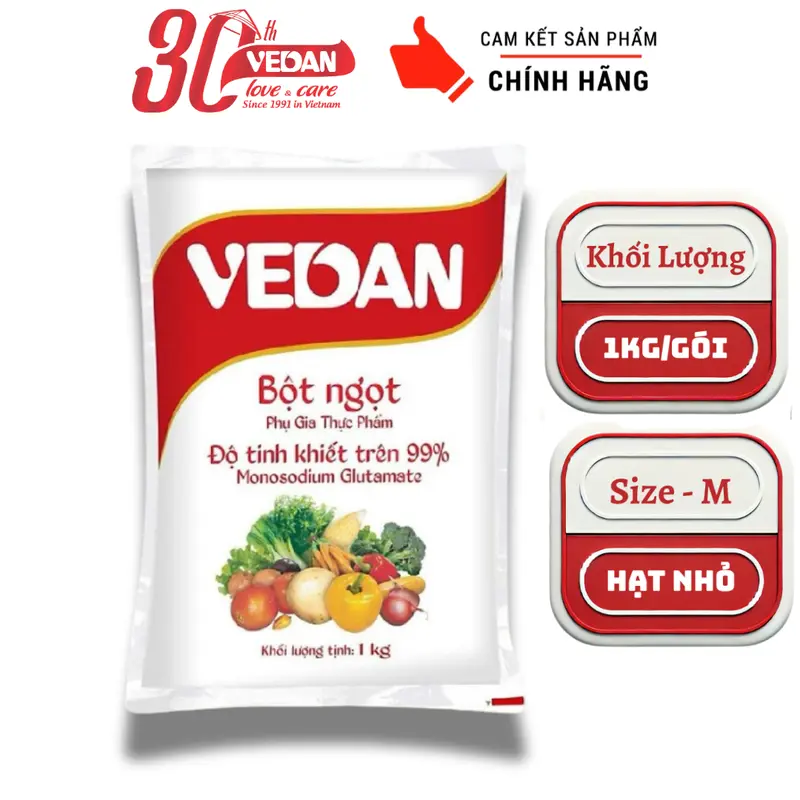 Combo 5 Gói Bột Ngọt VEDAN Hạt Nhỏ 1kg-Size M 1