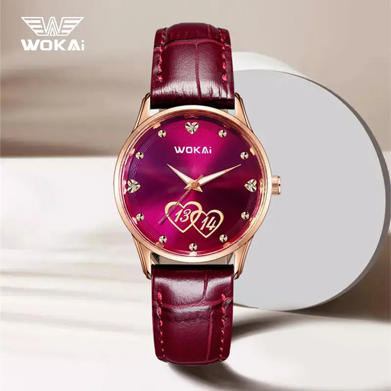 New Fashion Double Heart Women's Watch-Red