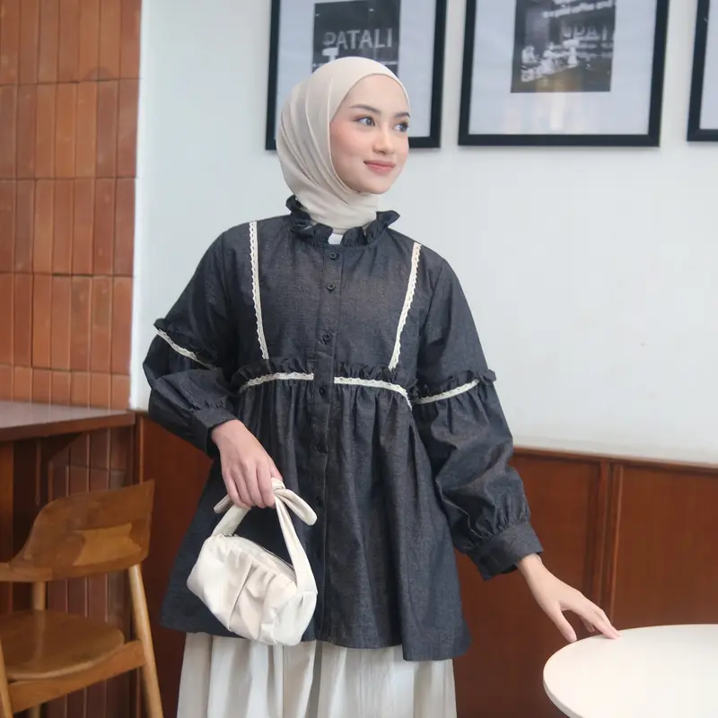 Eclemix Top Sono | Atasan Wanita Blouse Polos Casual Shirt 1