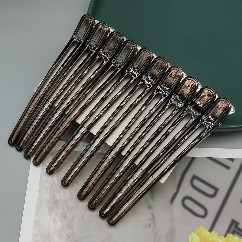 Kẹp Tóc, 10 Cái, Kẹp Phần Tạo Kiểu Uốn Tóc Salon, Tạo Kiểu Tóc, Kẹp Cắt Tóc, Tay Cầm Tạo Kiểu Tóc, Dụng Cụ Tạo Kiểu Tóc 7