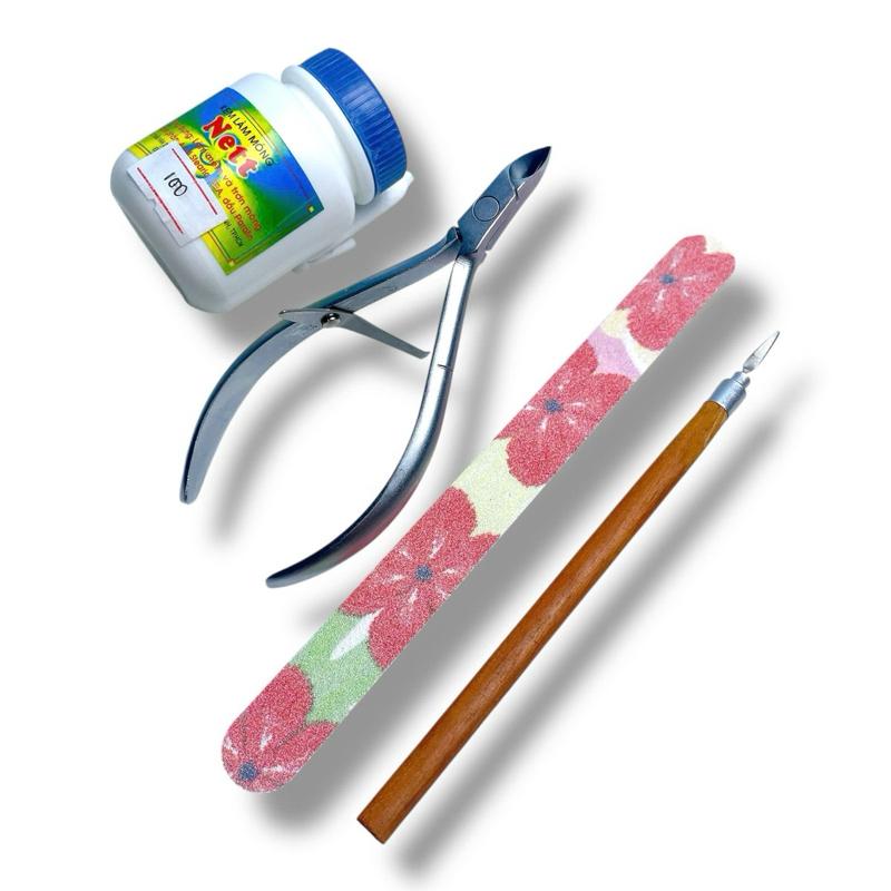  Bộ Dụng Cụ Cắt Da Tại Nhà - 4 Món Y Hình  Kềm Kem Mềm Da Khoé Gỗ Dũa Giấy  Chuyên Dụng Cắt Da Tự Làm Móng Gọn Gàng 