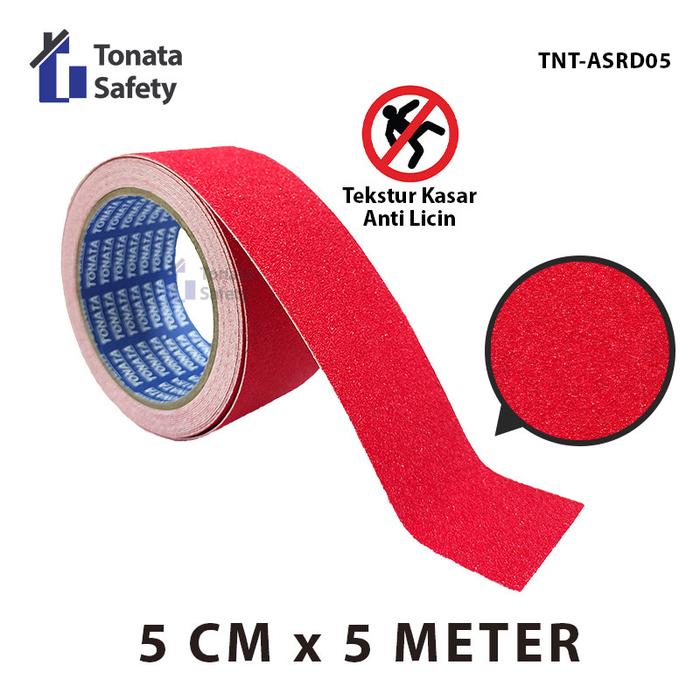 Gambar Anti Slip Tape Tonata / Lakban Anti Licin Merah 5 cm x 5 Meter dari Tonata Indonesia Kab. Tangerang Tokopedia