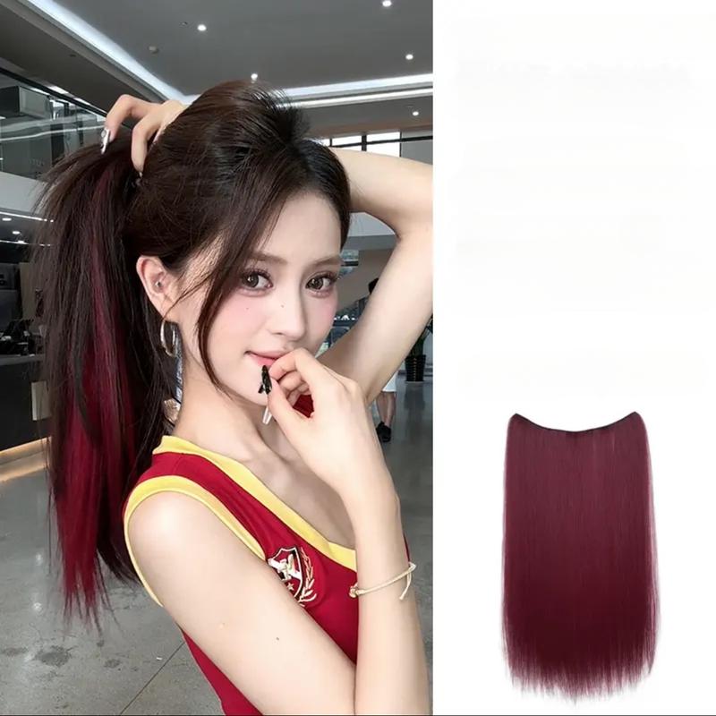 Miếng Dán Thay Thế độ phồng Tóc, 50cm, Mảnh Tóc Giả Nhẹ, Tăng Độ Bồng Bềnh Tóc Dài, Tóc Giả Mô Phỏng Vô Hình Liền Mạch, Tóc Nối Bồng Bềnh