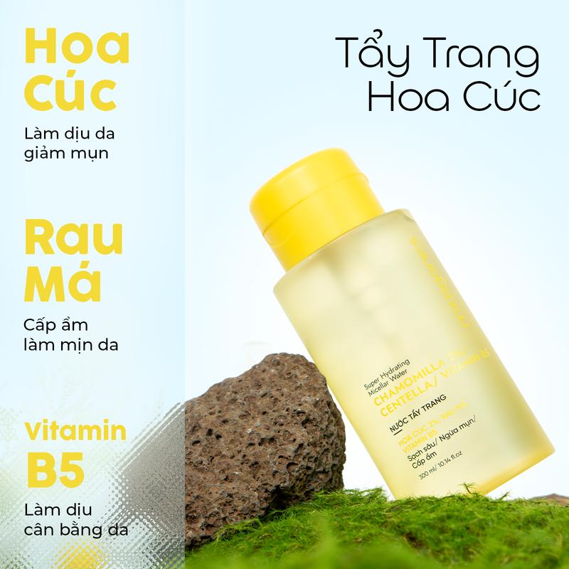[BIG SIZE-MUA 1 TẶNG 1] Nước Tẩy Trang Sạch Sâu Hoa Cúc Cấp Ẩm Dành Cho Da Dầu Mụn Không Gây Khô Rát Da Vitamin B5 Dưỡng Ẩm Cân Bằng Da Phục Hồi Da - Nước Tẩy Trang Dành Cho Da Khô Da Nhạy Cảm Micellar Cleansing Water MILAGANICS 300ML Cosmetic Skincare 2