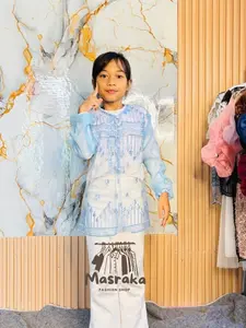 Masraka Fashion - Hadju Tunik Brukat Sapto | Brukat Kondangan Brukat Tali Kancing Brukat Wisuda Bridesmaid Outer couple Ibu dan Anak 1-13 Thn Baju Lebaran 2025