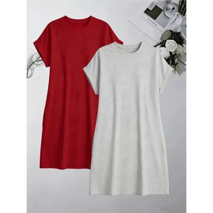 Vestido de dama, conjunto de 2 piezas, cómodo, elegante y casual, adecuado para el uso diario y citas, apto para cualquier estación.