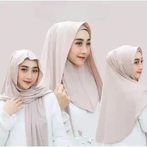 PASHMINA INNER JERSEY OVAL NUTUP LEHER PREMIUM | PASMINA KAOS INSTAN INNER JERSEY