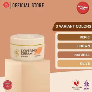 Viva Covering Cream Natural Kemasan Baru 3 Variants Colors Beige Brown Natural Olive Halal