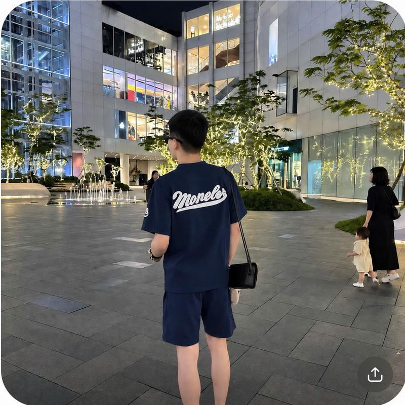 combo bộ cộc chữ M in nổi chất cotton dành cho nam nữ from unisex 2026