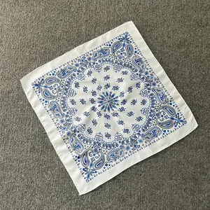 Socktrust - Slayer Bandana Scarf Syal Motif Batik Blue White Multifungsi