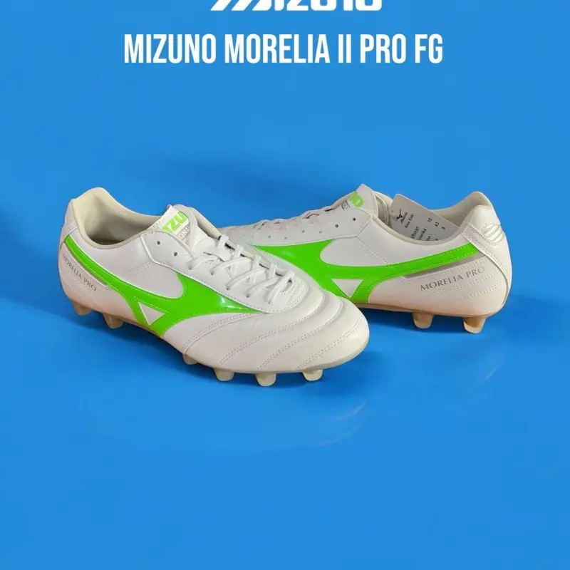 SEPATU BOLA MIZUNO MORELIA ll PRO WHITE GREEN Boots 5