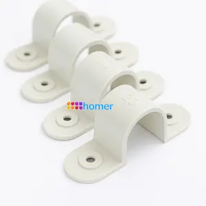 Klem pipa conduit 20mm Klem Pipa Listrik 20 mm klem PVC conduit konduit Polos Putih