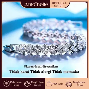 Berlian Perak murni Gelang Jewelry Korea Silver Simple Mewah Wanita aksesoris Permata aesthetic terbaru fashion kekinian cewek
