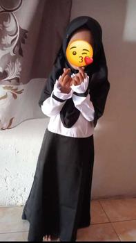 Product Review of set gamis hitam putih /seragam sekolah anak Paud TK MD bahan katun toyobo usia 3-11tahun Katun Polos Hitam Putih from ع**ه 1