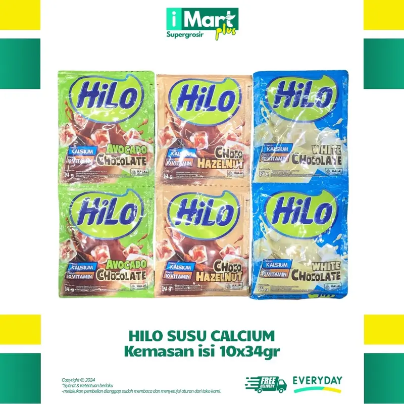 2 RCG Susu HILO Calcium kemasan saset rencengan isi 10 Remaja Cokelat Dairy Milk Peninggi Vanilla Etawa Kedelai Kambing Vanila Coklat Chocolate 0