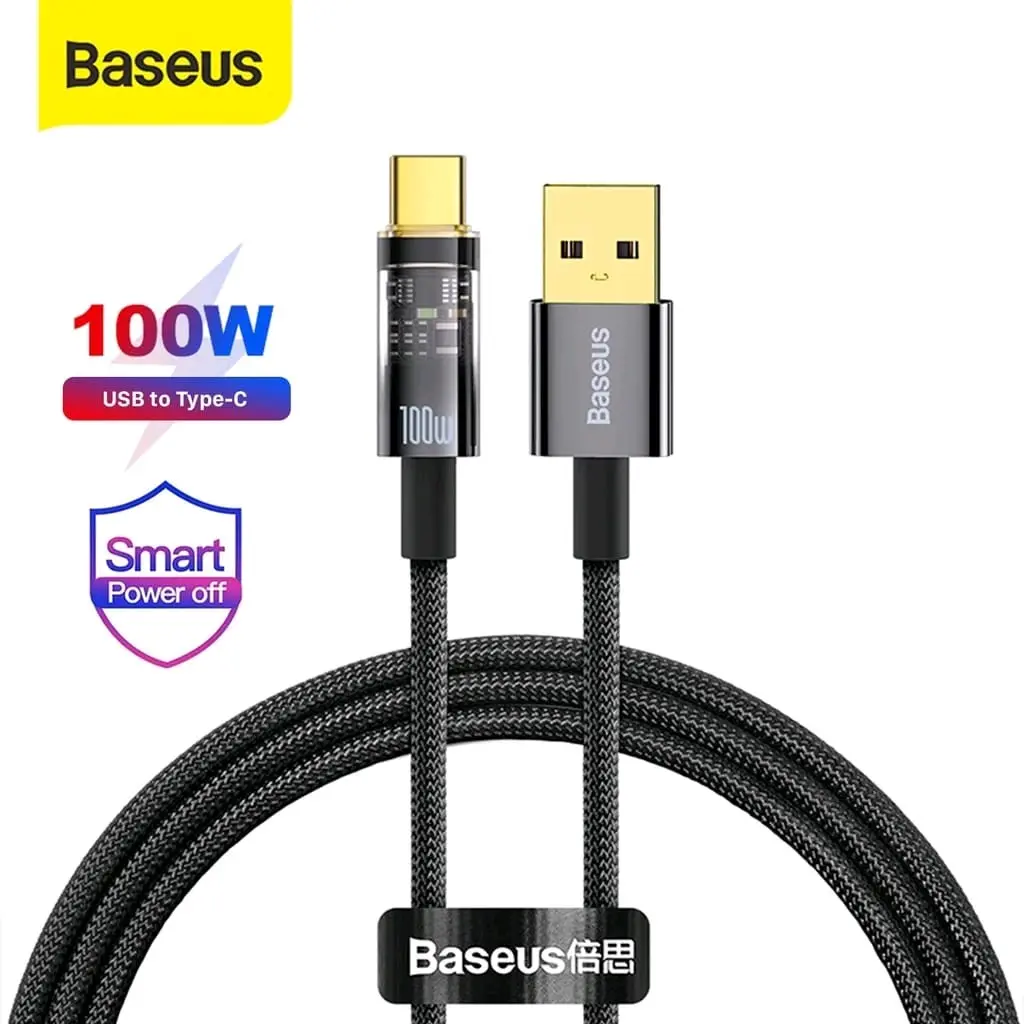 Baseus Kabel Data Type-C Automatic Power-Off Fast Charge 100W