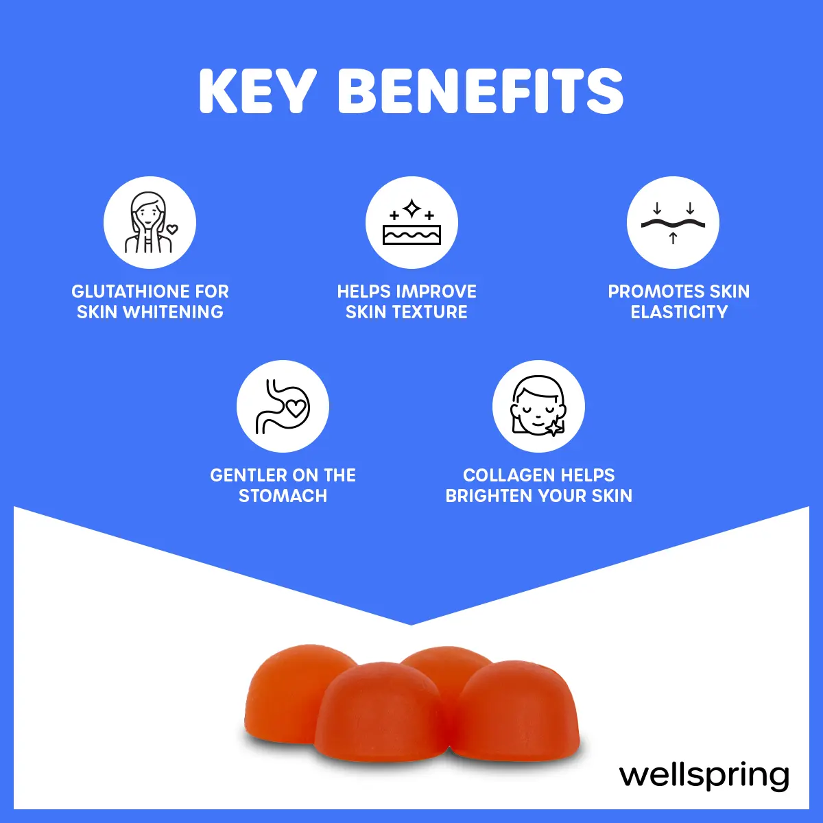 Wellspring 3-in-1 Glutathione (With Biotin and Collagen) 30 Gummies | Benefits, For Glowing Skin, Whitening, Anti Aging, Healthy skin hair and nails, Improve Skin Texture - TikTok Shop Philippines Wellspring 3-in-1 Glutathione (With Biotin and Collagen) 30 Gummies | Benefits, For Glowing Skin, Whitening, Anti Aging, Healthy skin hair and nails, Improve Skin Texture - TikTok Shop Philippines