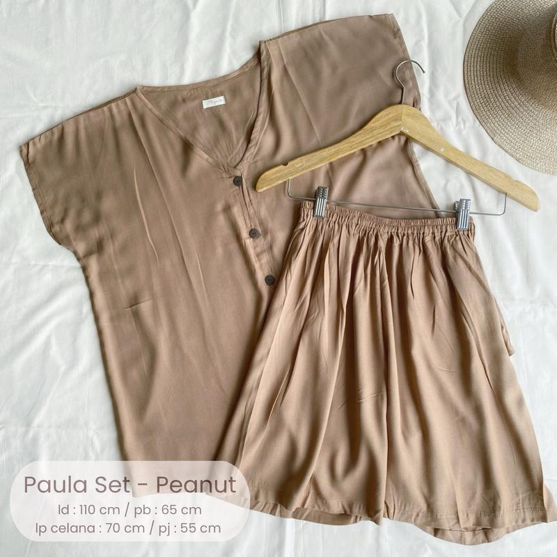 Paula Set Setelan Rayon Polos Busui Adem regular xl 2