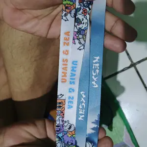 Lanyard Custom Nama - Tali Gantungan Name Tag Custom Free Bisa Request Nama 1,5 cm  Aesthetic F