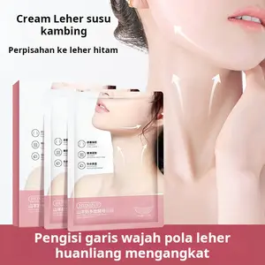 10 buah/kotak Masker Leher Susu Kambing Hanlun Meiyu:Mengangkatmengencangkan,dan menghaluskan, sertamengurangigaris-garis halus dengan setrika kecil. KrimLeher:Mempercantik dan melembutkan garis-garis leher.