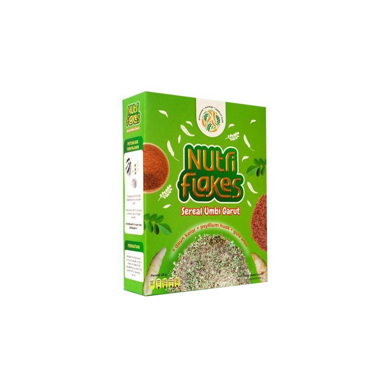 Product Introduction of Nutriflakes Sereal Original dari Umbi Garut 5 Box (Isi 280/Box) - Tinggi Serat & Kandungan Gizi untuk Kesehatan Lambung - Bubuk, Drink 0
