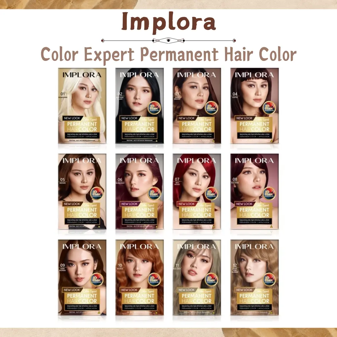 Implora New Permanent Hair Color/Pewarna Rambut
