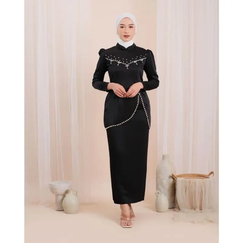 (ADA JUMBO) NEW Oneset Felicya Kurung Melayu Malaysia Dress Pesta Setelan Wanita Baju Kondangan Kekinian Full Payet 2025 3