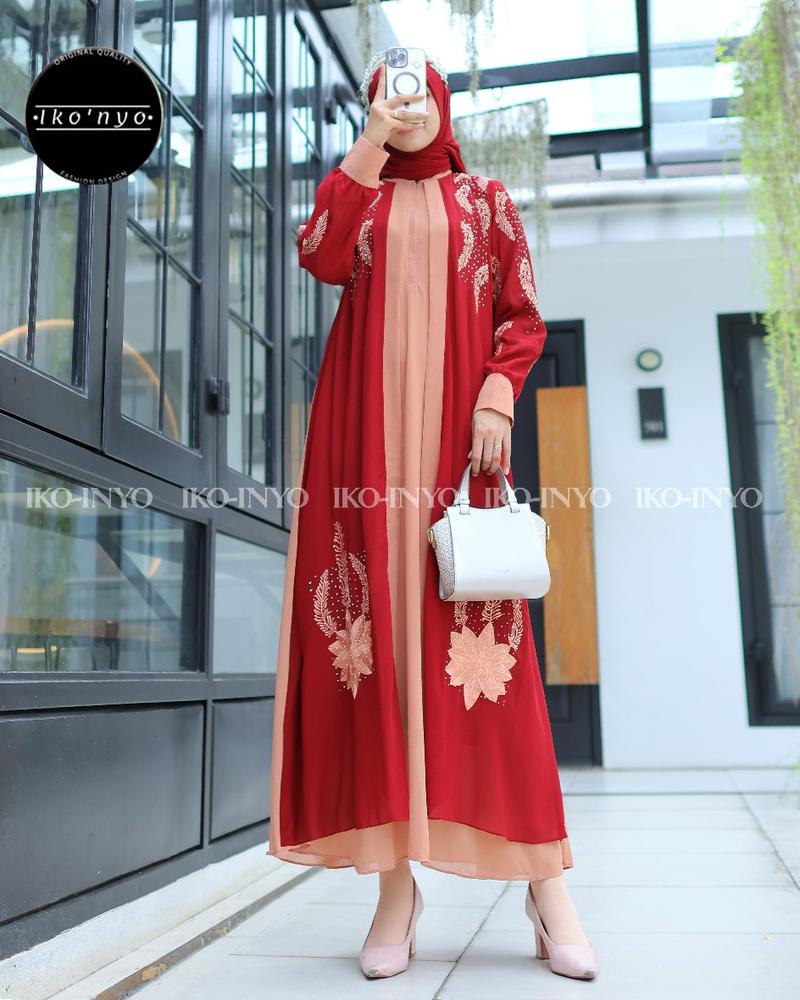 Product Introduction of Gamis terbaru                                             mat ceruti premium                                                  bordir 7