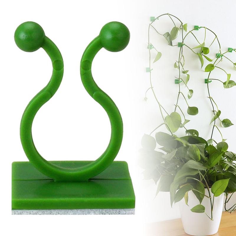 Kẹp Hỗ Trợ Cây, Dây Leo Treo Tường Vô Hình Màu Xanh Lá Cây, Giá Đỡ Dán Không…