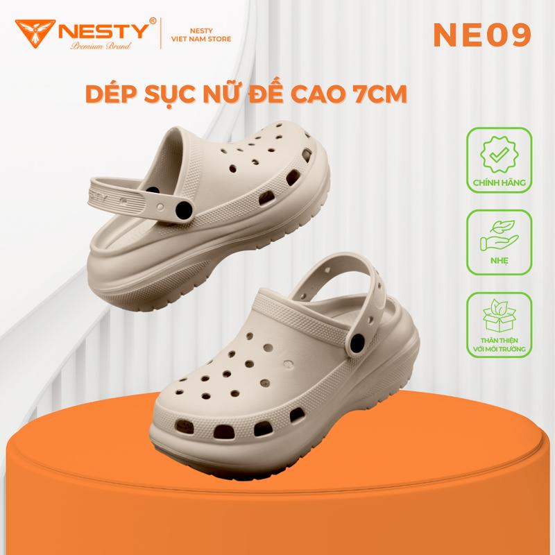 NE09 [Tặng 10 Sticker] Dép Sục Nữ Đế Cao 7CM NESTY – Form Basic, Êm Mềm, Chống Trượt