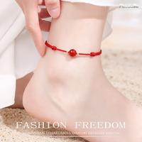 Gambar Gelang Kaki Wanita Tali Rajut Merah Hitam Manik Merah Batu Merah Adjustable Serut Panjang Gaya Lucky Keberuntungan Aksesoris Musim Panas Anti Karat Nyaman Tidak Menggesek Kulit Sensitif - Hitam Keberuntungan dari Pandella_NEW Kota Bekasi 5 Tokopedia