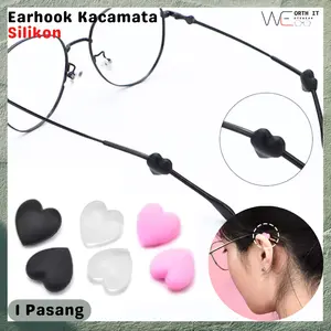 Worth It - EarHook Anti slip Silikon Penahan Kacamata Anti Melorot Model Love 1 pasang  Harga Untuk 1 PASANG (2PCS)