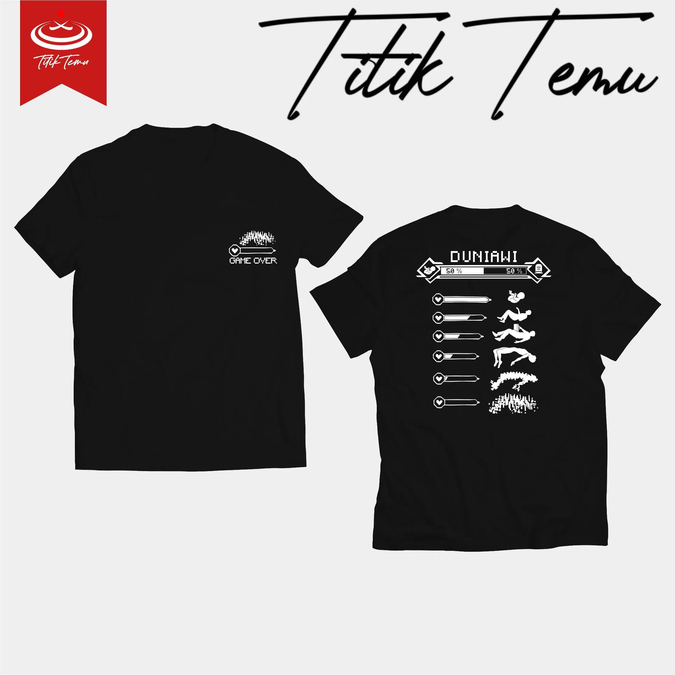 T-Shirt Titik Temu - DUNIAWI 6 |  Kaos Katun Combed 24s Baju Distro Pria Wanita Katun