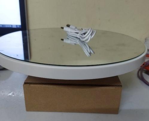   tặng adapter  bàn xoay điện 360 độ livestream xoay quay sản phẩm đế xoay trưng bày 20cm 25cm 30cm 