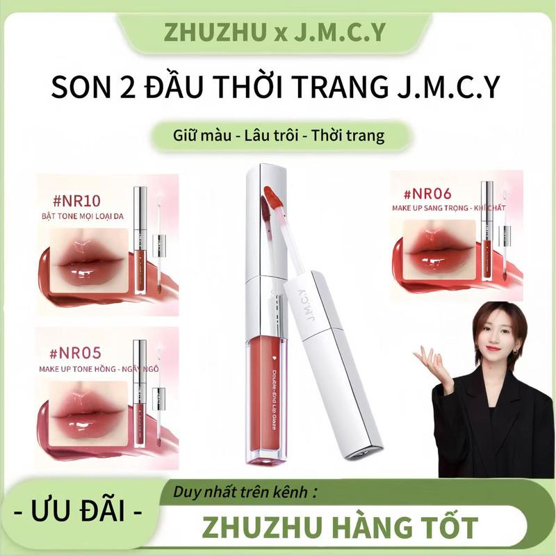 [ZhuZhu x J.M.C.Y] Son Môi Lì & Bóng 3 Trong 1, 48H, Chống Chuyển, Không dính cốc, Độ Bóng Cao, Son Bóng Thông Dụng Lâu Trôi, Màu Sắc Rực Rỡ, Hoàn Thiện Không Có Lỗi,