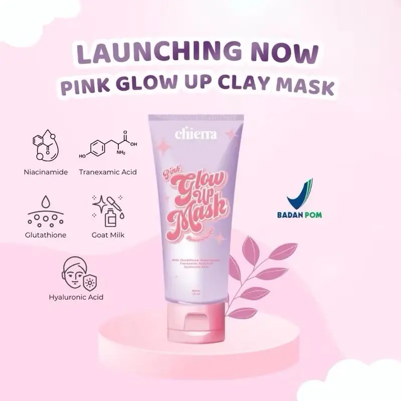 Bundling 3pcs Chiera Beauty Pink Glow Up Mask by Chierra Mencerahkan Kulit 3