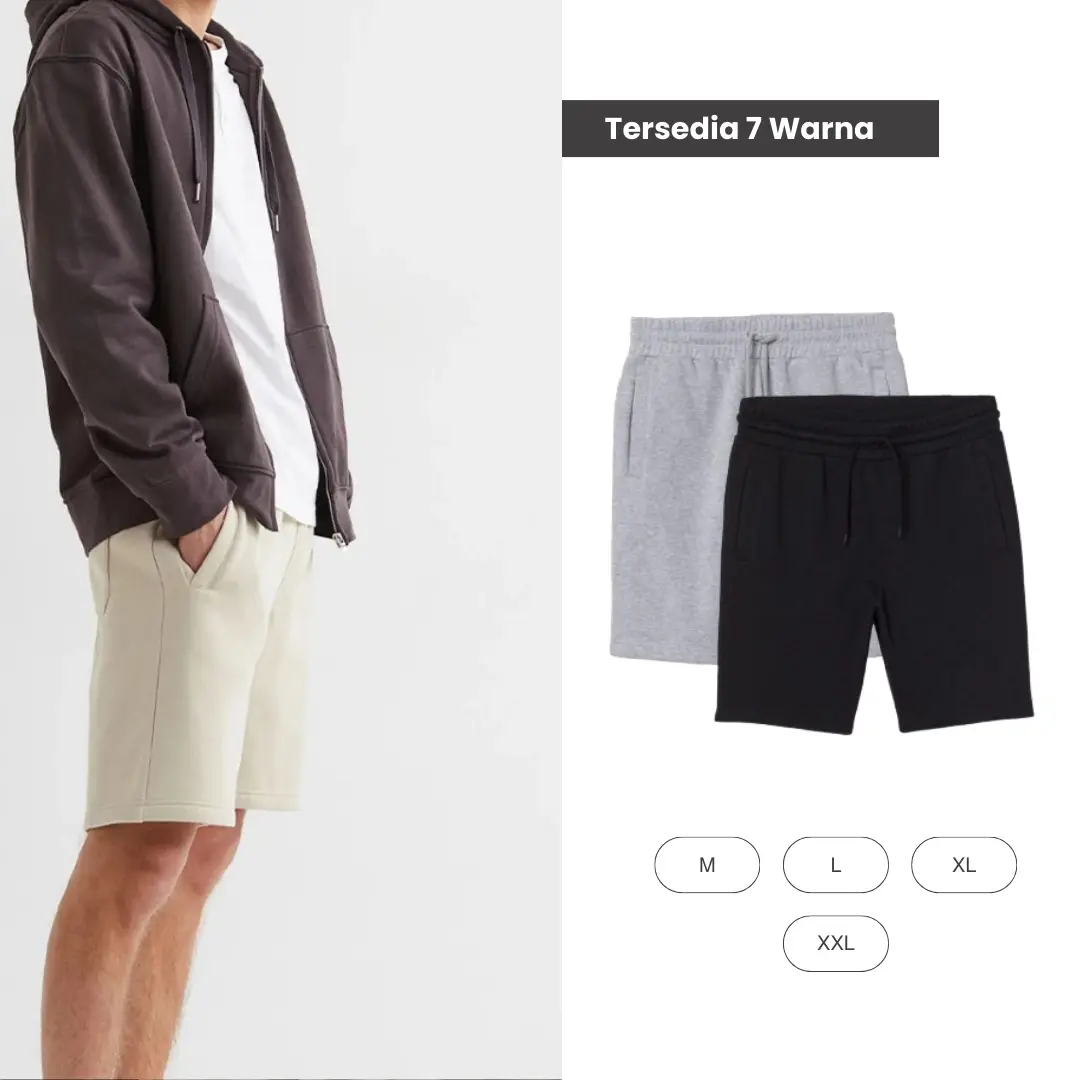 Celana Pendek / SweatShort Pants Pria dan Wanita / Celana Kolor Unisex / Celana Santai Harian Dewasa