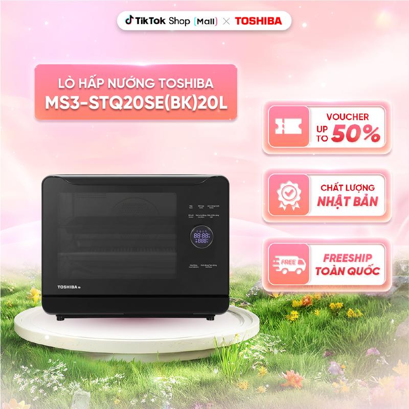 LÒ HẤP NƯỚNG THÔNG MINH TOSHIBA MS3-STQ20SE(BK)20L - Tích hợp nướng và hấp thông minh - Vận hành chuyên nghiệp chuẩn chỉnh - Hàng chính hãng, bảo hành 12 tháng, chất lượng Nhật Bản