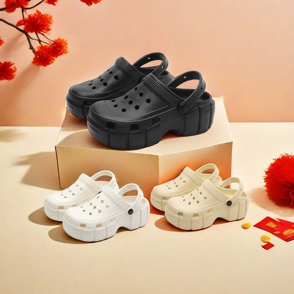 Komin Sendal Baim Wanita cros Fuji Viral mport Sandal Wedges Wanita Slip On Sandal Kodok Terbaru Sandal Platform Bae Anti Air Sendal Medis Size 36-41