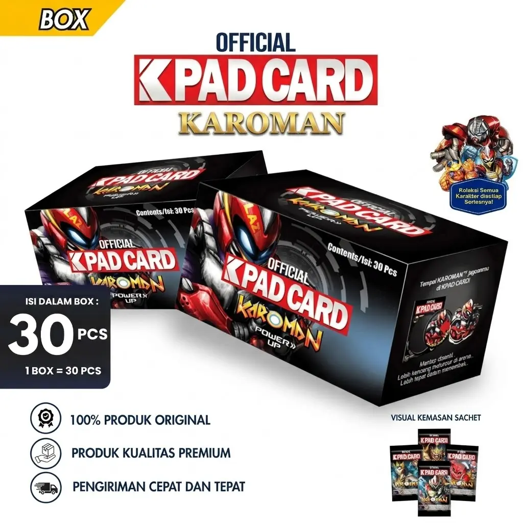 KPAD CARD KAROMAN ORIGINAL 1 BOX ISI 30 SACHET
